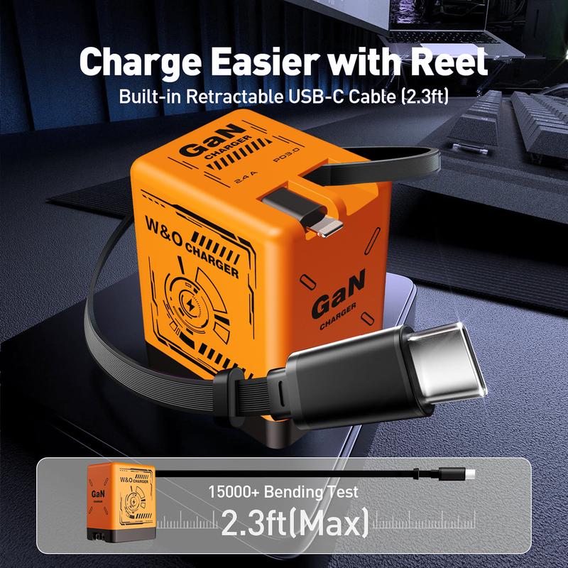 W&O GaNMax™ 120W 2-in-1 Fast Charger