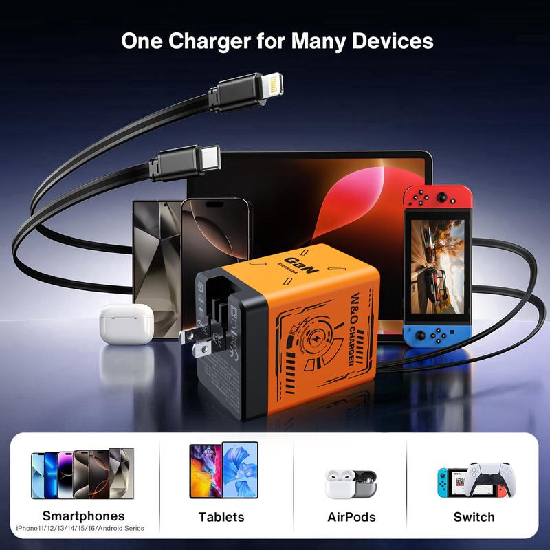 W&O GaNMax™ 120W 2-in-1 Fast Charger