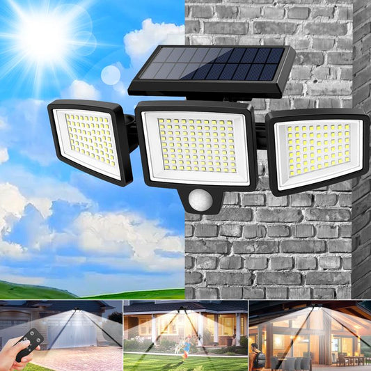 Sunsation: Solar Outdoor Lights 2500LM 210LED Security Lights