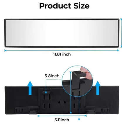 Universal 11.81 Inch Panoramic Convex Real View Mirror