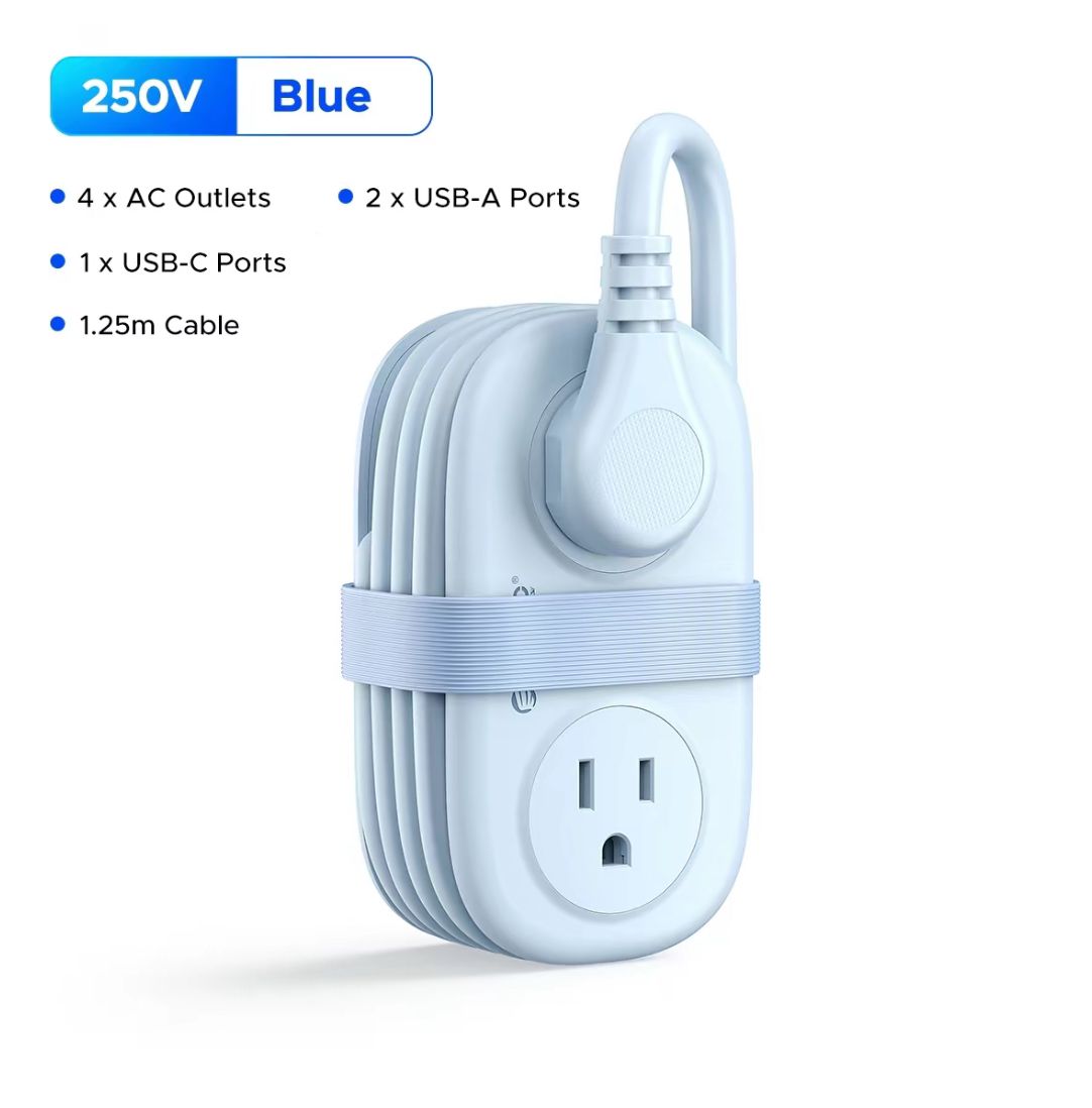 Travel Power Strip, ORICO 4 Outlets 3 USB Ports