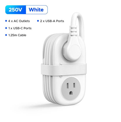 Travel Power Strip, ORICO 4 Outlets 3 USB Ports