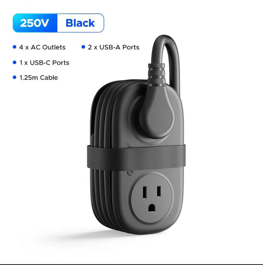 Travel Power Strip, ORICO 4 Outlets 3 USB Ports