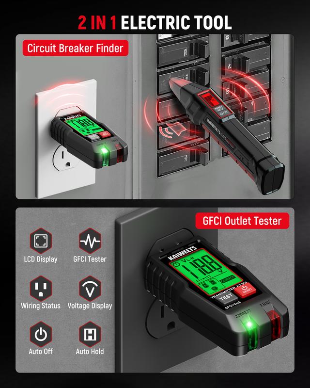 AC Circuit Breaker Finder Tool with Alert LCD Display