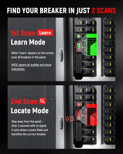 AC Circuit Breaker Finder Tool with Alert LCD Display