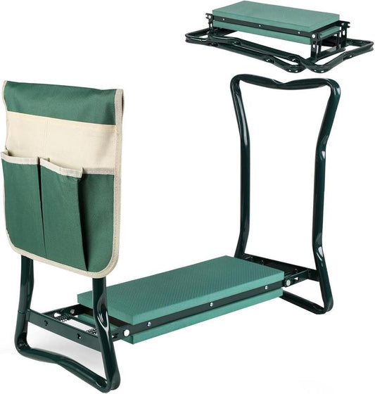 Bench Kneeler and Seat with Thicken & Widen Soft Kneeling Pad,