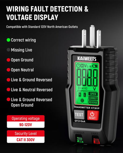 AC Circuit Breaker Finder Tool with Alert LCD Display